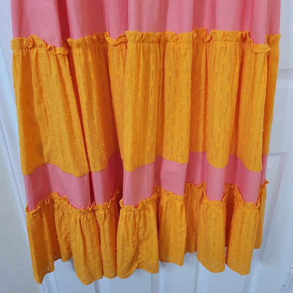 LDT Daphne Maxi Pink and Orange Dress. New with Tags. - Picture 4 of 13